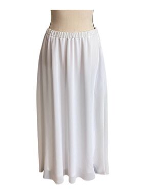 Jody California Gathered Skirt Size M White Lined Floor Length